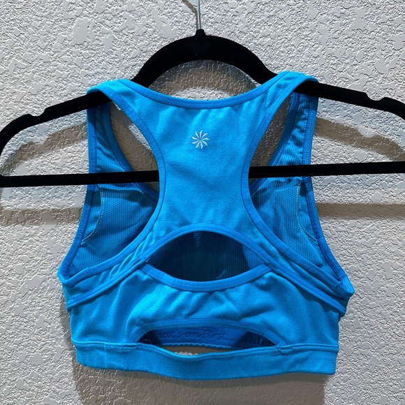 Athleta Triple Threat Sports Bra, Blue, Size XS - Picture 2 of 4